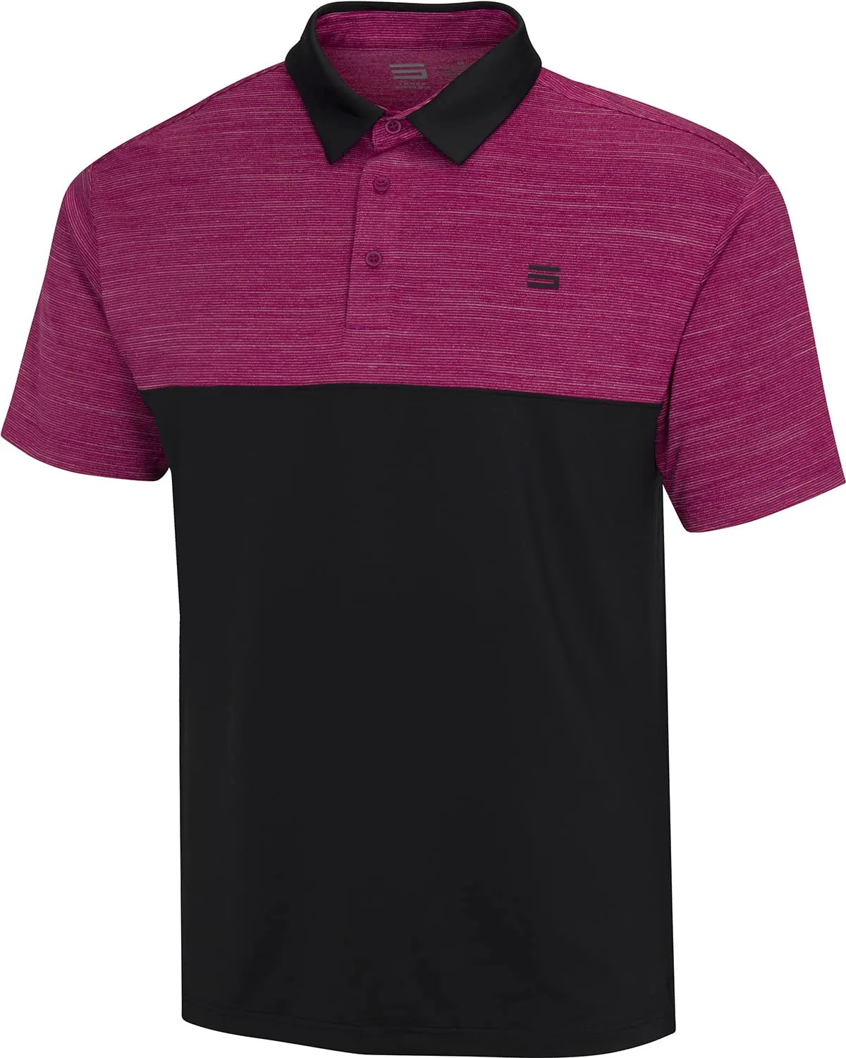 Men's Two-Tone Heathered Dry-Fit Golf Polos (Select Colors Only)
